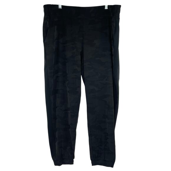 Athleta black camo jogger lightweight pants women's size 18 - Picture 1 of 14